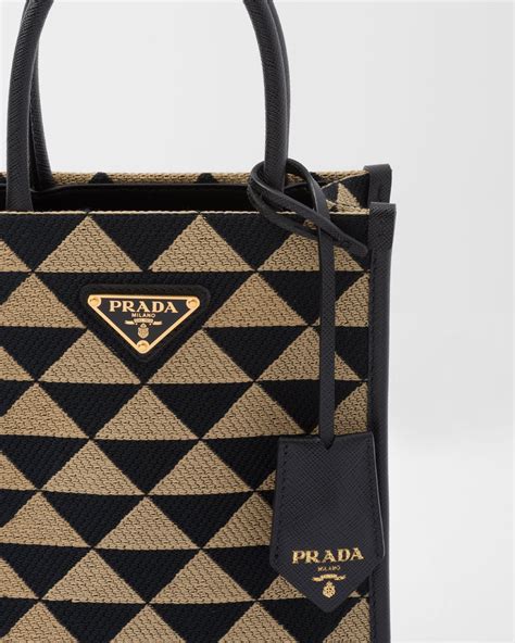 prada symbole embroidered jacquard fabric mini bag|Prada Symbole Embroidered Fabric Mini Bag.